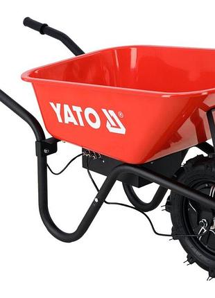Тачка электрическая yato 2х 12в, 1.2 агод, 500вт, нагрузка- 150 кг