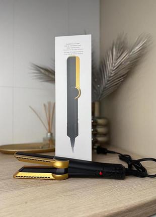 Премиум выпремляч airstrait ht-01 в оттенке onyx black/gold | черный утюжок