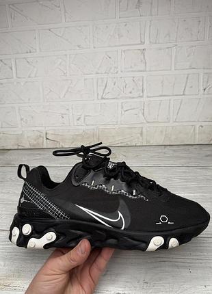 Крутуьые черные кроссовки nike rreaxt element 55