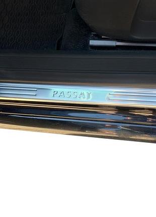 Накладки на пороги omsaline тип 1 (4 шт, нержавейка) для volkswagen passat сс 2008-2017 гг