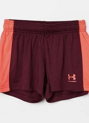 М-l underarmour спортивні фітнес жіночі короткі шорти 🩳 гумка шнурок бордово-фіолетові кораловий