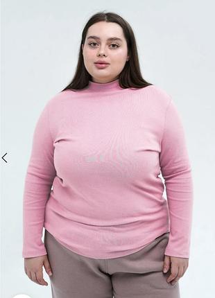 Женский хлопковый гольф/водолазка plus size - незаменимая базовая модель гардероба,