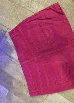 United colors of benetton-вельветовая розовая юбка мини 🌺6 фото
