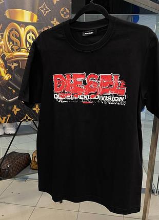 Футболка мужская / женская черная осенняя весенняя летняя diesel