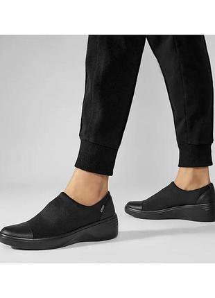 Женские слипоныecco soft 7 wedge gore-tex, 39р.