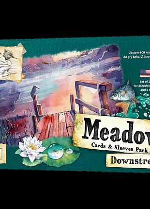 Настільна гра meadow: downstream. cards & sleeves pack (левада. за течією. набір протекторів та карт)