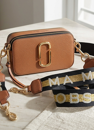 Стильна сумка marc jacobs the snapshot — теракотова