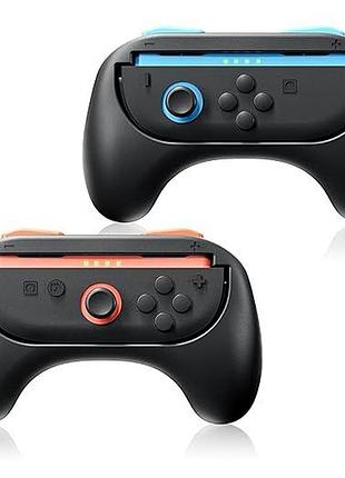 Держатели (hand grips) brhe для nintendo switch 2 joy-con - комплект 2 шт. (black)
