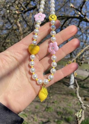 Яскравий дофаміновий чокер з 🍋🌸