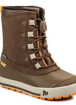 Зимние термосапоги merrell snow bank waterproof boot 32р