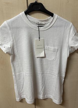 Біла фудболка zara