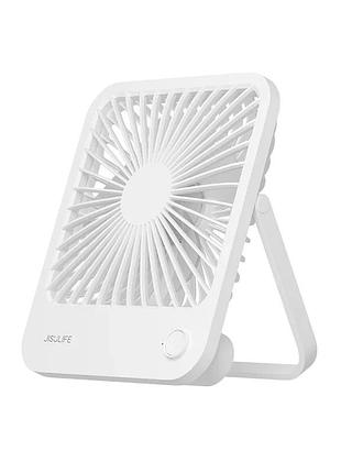 Вентилятор jisulife fa26 (table fan life1) аккумуляторный 4500 mah, настольный, портативный, usb - белый