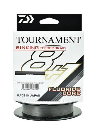 Шнур daiwa tournament sinking feeder braid 8+1 135m steel grey 12.6kg 0.14mm (12785-014)