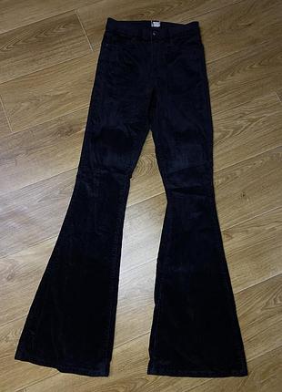 Жіночі чорні брюки кльош topshop