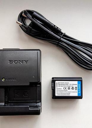 Комплект зарядний sony bc-vw1 і акумулятор np-fw50 nex-3, nex-5, nex-6, rx10, alpha 7, a3000, a5000, a5300, a6000