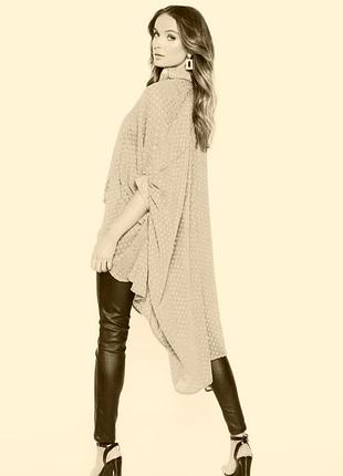 Блузка оверсайз напівпрозора boohoo молочна