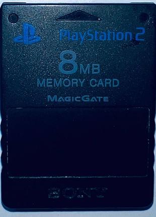Карта пам'яті sony playstation 2 8mb, чорна, б/в