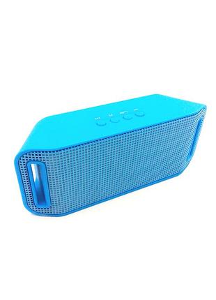 Портативная bluetooth колонка a38 (135х35х55 мм, светомузыка, usb, micro sd, fm, aux) blue