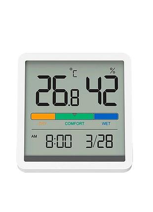 Електронний термометр-гігрометр з годинником та lcd-дисплеєм (mci clock)