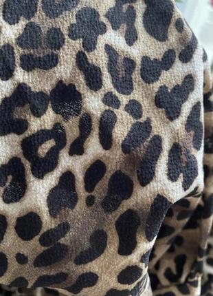 Брендове леопардове плаття з воланом внизу. одернитесь у подарунок !9 фото