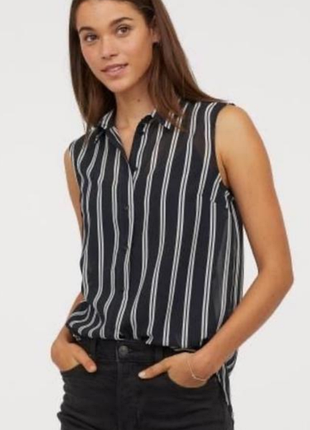 Жіноча повітряна сорочка у смужку eur 38 h&m