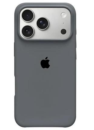 Чехол fiji silicone case для apple iphone 17 pro max бампер накладка soft touch с микрофиброй carbon grey