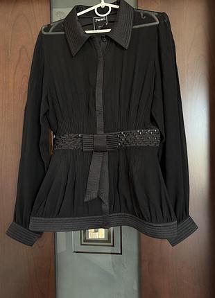 Блуза шовк чорна розмір s