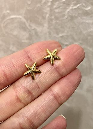 Серьги, клипсы морские звезды 3