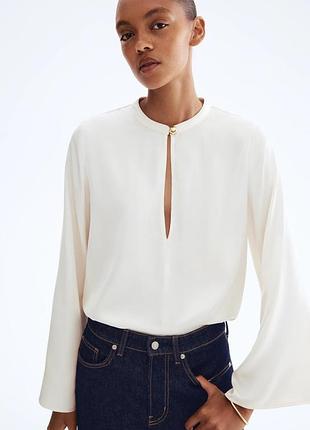 Сатинова блуза h&m