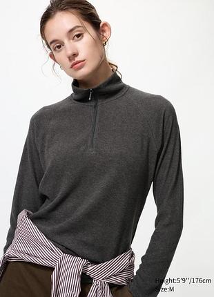 Флісова толстовка uniqlo з напівблискавкою