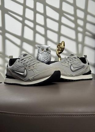 💎мужские кроссовки nike waffle s beige grey black