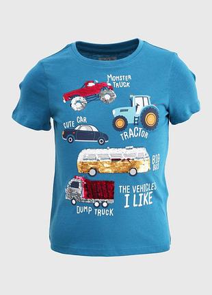 Детская футболка для мальчика 134 c&amp;a синяя (26031448h)