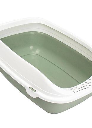 Mps beta plus small light green туалет з бортиком для котів світло-зелений, 43 x 31 x 16 см