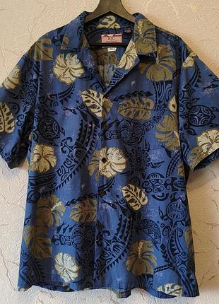 Vintage western hawaii rjc винтажная байкерская гавайская рубашка гавайка usa
