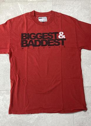 Футболка реп хіп хоп vintage y2k biggest & baddest worldwide rap hip hop tee