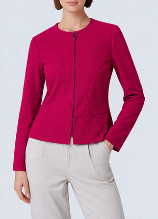 Стильний яскравий кардиган marc cain m/l р. 3 , кофта светр на змійці, фуксія, жакет, піджак