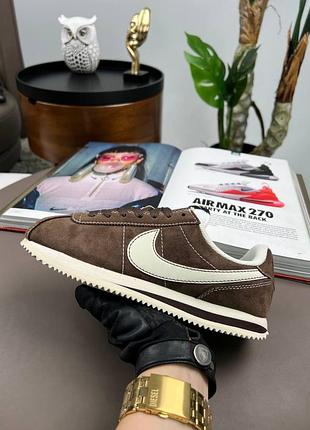 🌺жіночі кросівки nike cortez w brown beige