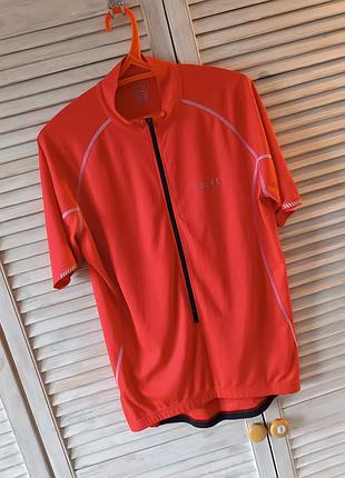 Чоловіча велоджерсі gore bike wear з коротким рукавом, червоного кольору, розмір xl