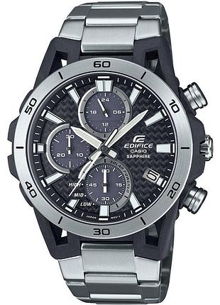 Мужские наручные часы casio efs-s640d-1avuef edifice solar sapphire с карбоновым циферблатом