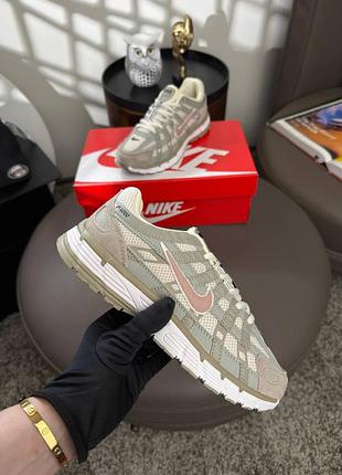 Женские кроссовки nike p-6000 olive beige