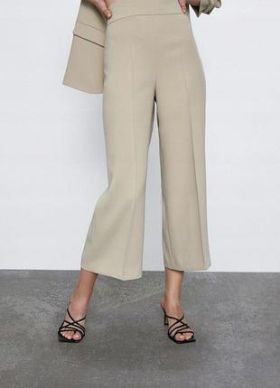 Новые брюки кюлоты zara с высокой посадкой the classic culotte
