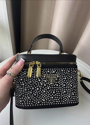 Женская сумка prada косметичка, сумка прада бочонок, сумка через плечо, кросс-боди, cross body, кросс боди