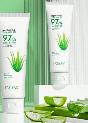 Увлажняющий гель с алое вера после ожогов fushiting moisturizing aloe vera gel 97,45% 60мл
