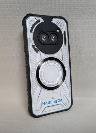Чехол для nothing phone 2a / носинг фон 2а armor, magsafe, tpu, противоударный, белый