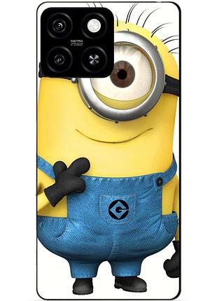 Чехол силиконовый бампер для zte blade a55 с рисунком миньон кевин minion