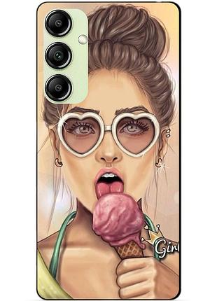 Чехол силиконовый бампер для samsung a55 с рисунком мороженое