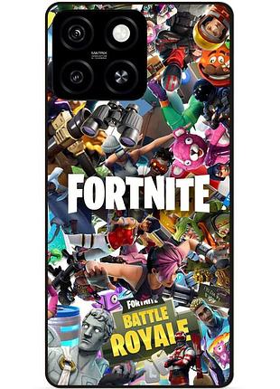 Чехол силиконовый бампер для zte blade a55 с картинкой fortnite фортнайт