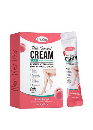 Sadoer hair removal cream silky refreshing care peach cleansing hair removal 4мл