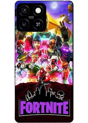 Чехол силиконовый бампер для zte blade a55 с рисунком fortnite фортнайт