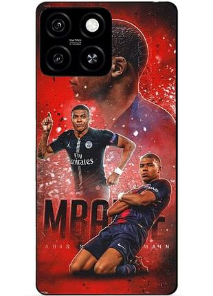Чехол силиконовый бампер для zte blade a55 с рисунком мбаппе psg mbappe